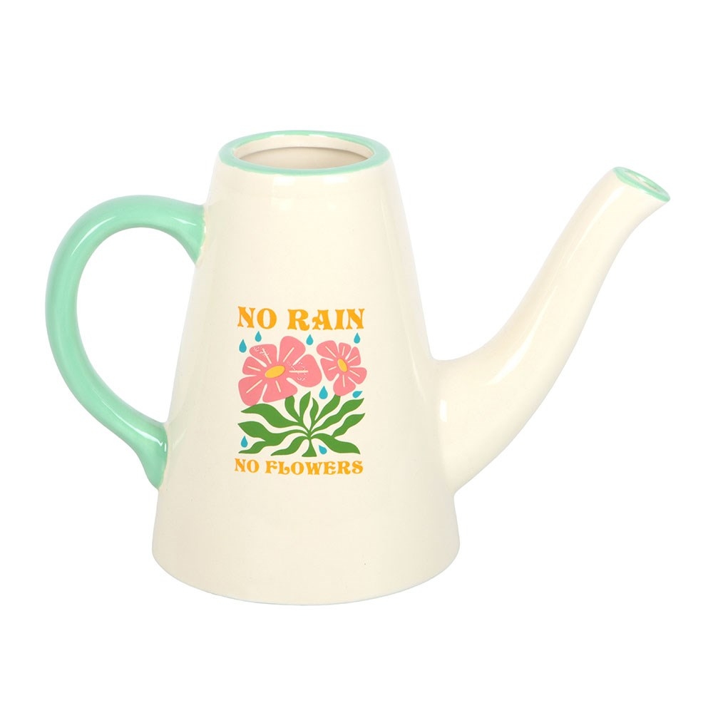 Something Different - No Rain, No Flowers Ceramic Watering Can Vase - Mehrfarben